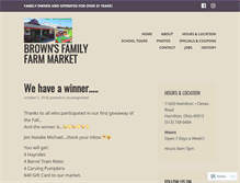 Tablet Screenshot of brownsfarmmarket.com